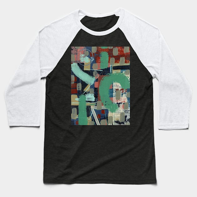 Art Acrylic artwork abstract Sage Baseball T-Shirt by ArtFromK